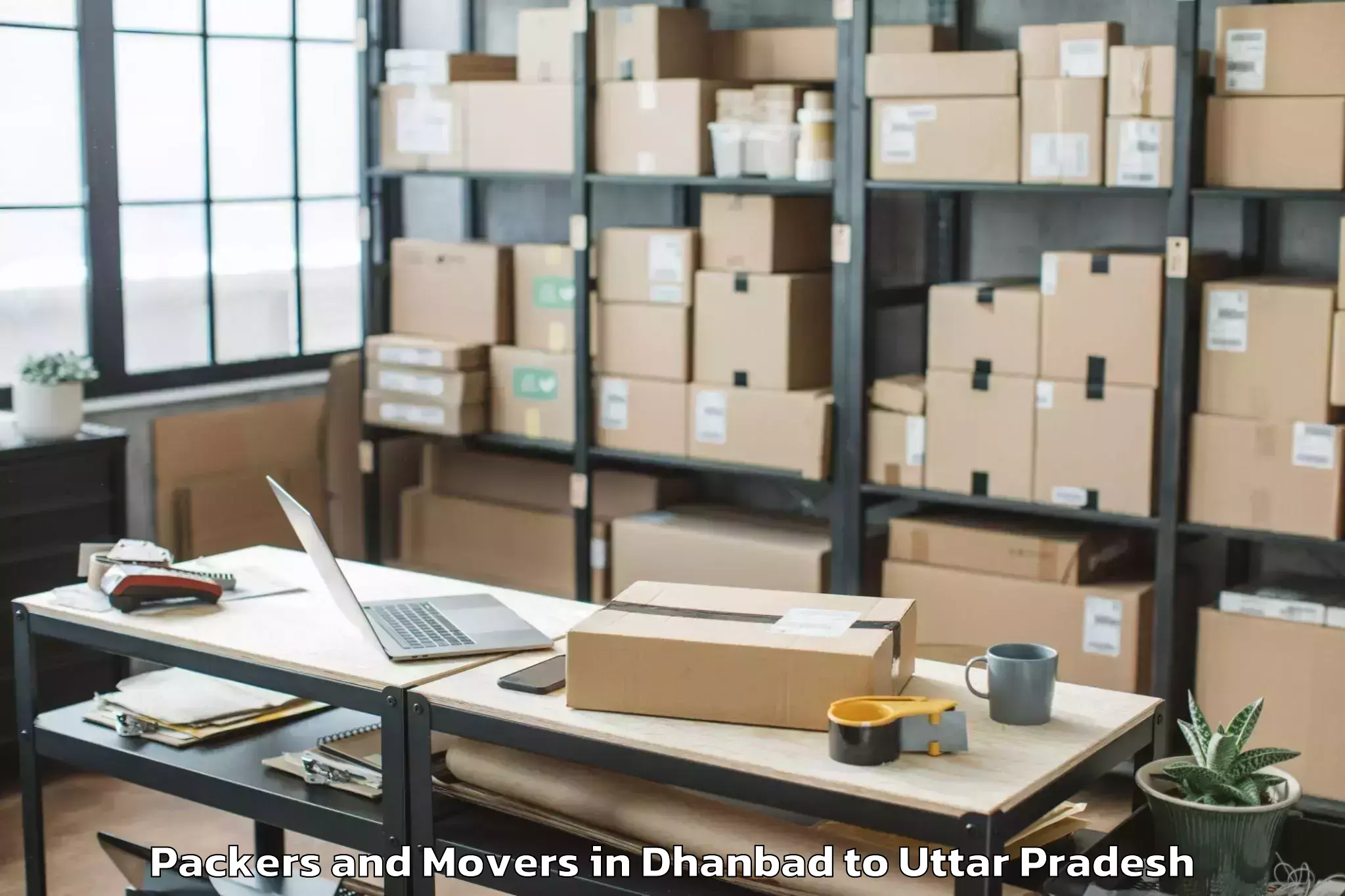 Dhanbad to Shikohabad Packers And Movers